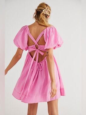 Free People Marina Mini Dress in Pink